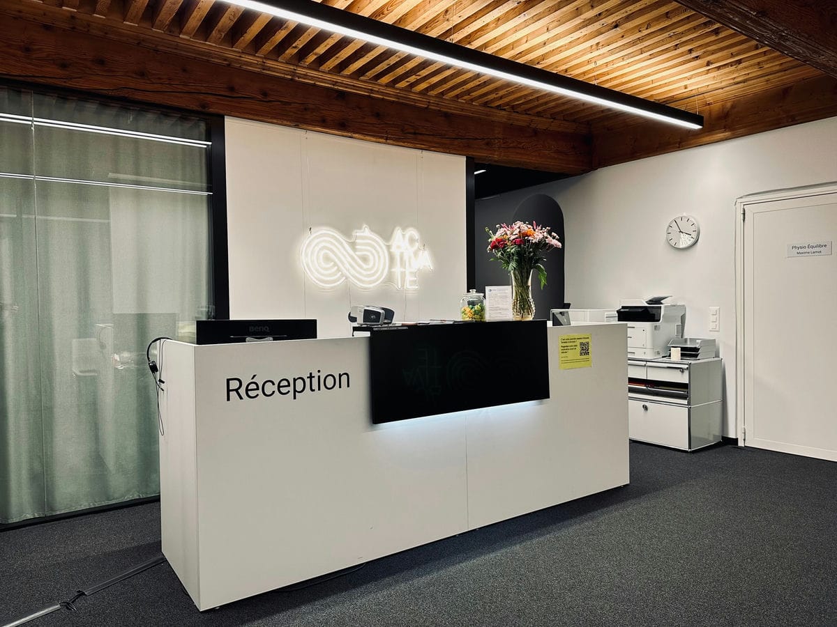 Recepção do Centro Activate Genebra